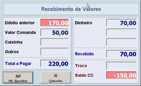 Cx de recebimento